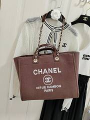 Chanel Shopping Tote Bag Canvas Brown 38x22x13cm - 2