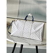 Louis Vuitton LV Keepall Bandoulière 55 White 55x27x22cm - 6