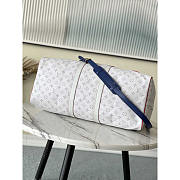 Louis Vuitton LV Keepall Bandoulière 55 White 55x27x22cm - 4
