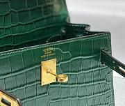 Hermes Kelly Green With Shoulder Strap Gold Hardware 20cm - 3