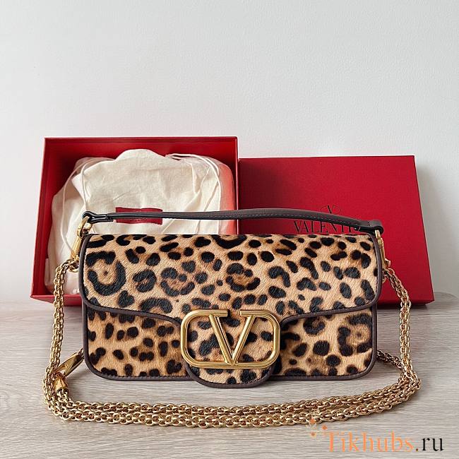 Valentino Loco Shoulder Bag Pony Effect Animalier Calfskin 27x13x6cm - 1