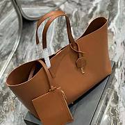 YSL Shopping Bag Supple Leather Brown 37x28x13cm - 2