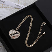 Chanel Pendant Metal And Crystal Necklace - 3