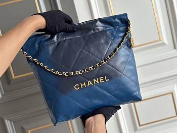 Chanel Small 22 Handbag Blue 35x37x7cm