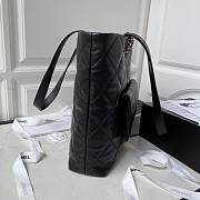 Chanel Shopping Bag Shiny Lambskin Black 33x31x10cm - 5