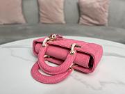 Dior Small Lady D-JOY Pink Cannage Denim 22 x 12 x 5cm - 5