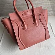 Celine Micro Luggage Calfskin Dune Pink Size 20 X 20 X 10 cm - 2