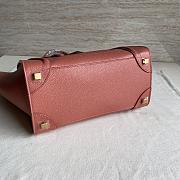 Celine Micro Luggage Calfskin Dune Pink Size 20 X 20 X 10 cm - 4