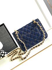 Chanel Flap Bag Messenger Denim Blue 19cm - 5