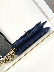 Chanel Flap Bag Messenger Denim Blue 19cm - 2