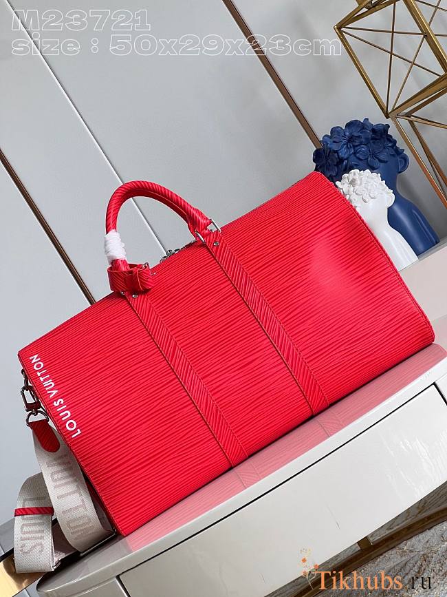 Louis Vuitton LV Keepall Bandoulière 50 Red 50 x 29 x 23 cm - 1