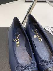 Chanel Ballerina Flat Navy Blue Black - 4