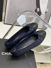 Chanel Ballerina Flat Navy Blue Black - 3