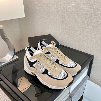 Chanel Beige Black Sneaker