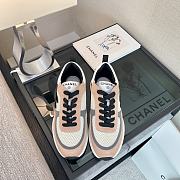 Chanel Mesh Suede Fabric Sneaker Pink White - 3