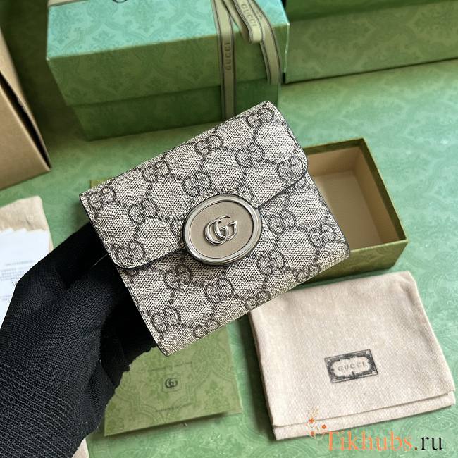 Gucci Petite GG Medium Wallet Beige 11x9.5x3cm - 1