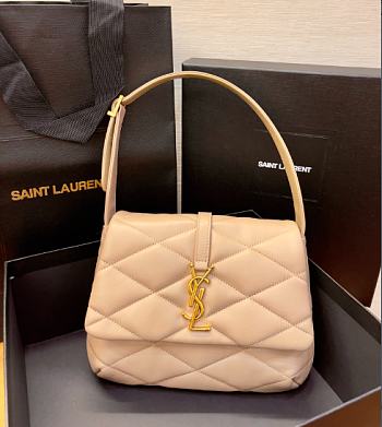 YSL Le 57 Hobo Beige Shoulder Bag 24x18x5.5cm