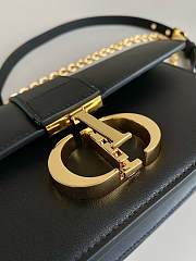 Dior 30 Montaigne East-West Bag with Chain Black Calfskin 21.5 x 12 x 6 cm - 4