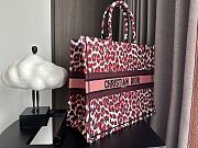 Dior Large Book Tote Burgundy Multicolor Mizza 42x18x35cm - 5