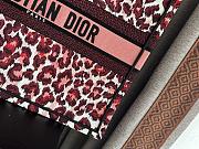 Dior Large Book Tote Burgundy Multicolor Mizza 42x18x35cm - 4