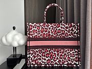 Dior Large Book Tote Burgundy Multicolor Mizza 42x18x35cm - 2