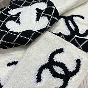 Chanel Scarf Black White 30x185cm - 2