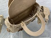 Dior Medium Lady D-Lite Bag Natural D-Lace 3D Macramé 24 x 20 x 11 cm - 6