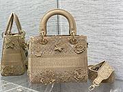 Dior Medium Lady D-Lite Bag Natural D-Lace 3D Macramé 24 x 20 x 11 cm - 2