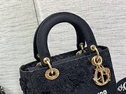 Dior Medium Lady D-Lite Bag Black D-Lace 3D Macramé 24cm - 5