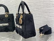 Dior Medium Lady D-Lite Bag Black D-Lace 3D Macramé 24cm - 3