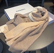 Chanel White Grey Scarf - 5