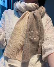 Chanel White Grey Scarf - 3