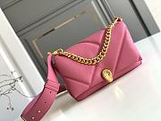 BVLGARI Serpenti Cabochon Crossbody Bag Pink 22.5x15x10cm - 1