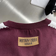 Louis Vuitton LV Logo T-Shirt Burgundy - 5