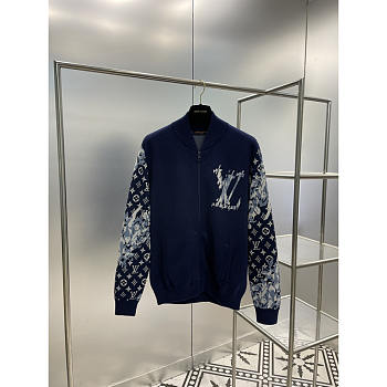 Louis Vuitton LV Cotton Jackets Navy Blue
