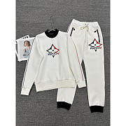 Louis Vuitton LV Snowflake Pattern Sweater And Pants White - 1