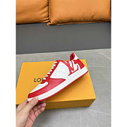 Louis Vuitton LV Rivoli Sneakers Calfskin White And Red - 4