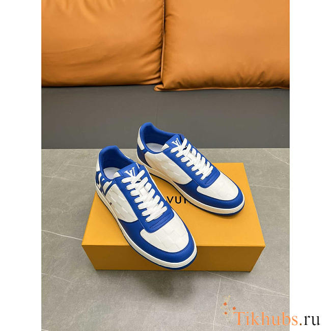 Louis Vuitton LV Rivoli Sneakers Calfskin White And Blue - 1