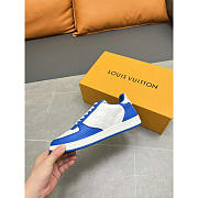 Louis Vuitton LV Rivoli Sneakers Calfskin White And Blue - 4