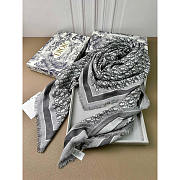 Dior Oblique Shawl Grey Scarf 140x140cm - 3