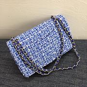 Chanel Blue Tweed Classic Flap Bag 25cm - 3