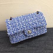 Chanel Blue Tweed Classic Flap Bag 25cm - 4