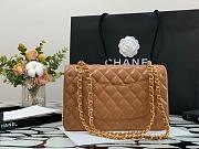 Chanel Medium Flap Bag Carmel Gold Lambskin 25cm - 3