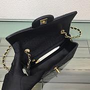 Chanel Classic Flap Bag Black Caviar Gold Hardware 20cm - 5