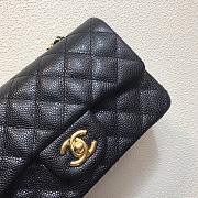 Chanel Classic Flap Bag Black Caviar Gold Hardware 20cm - 3