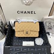 Chanel Small Flap Bag Caviar Silver Hardware Beige 23cm - 1