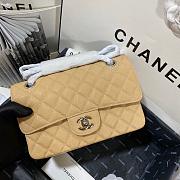 Chanel Small Flap Bag Caviar Silver Hardware Beige 23cm - 6