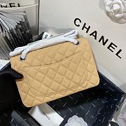 Chanel Small Flap Bag Caviar Silver Hardware Beige 23cm - 4