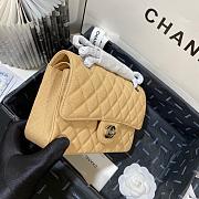 Chanel Small Flap Bag Caviar Silver Hardware Beige 23cm - 3