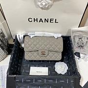 Chanel Flap Bag Grey Caviar Silver 23cm - 1